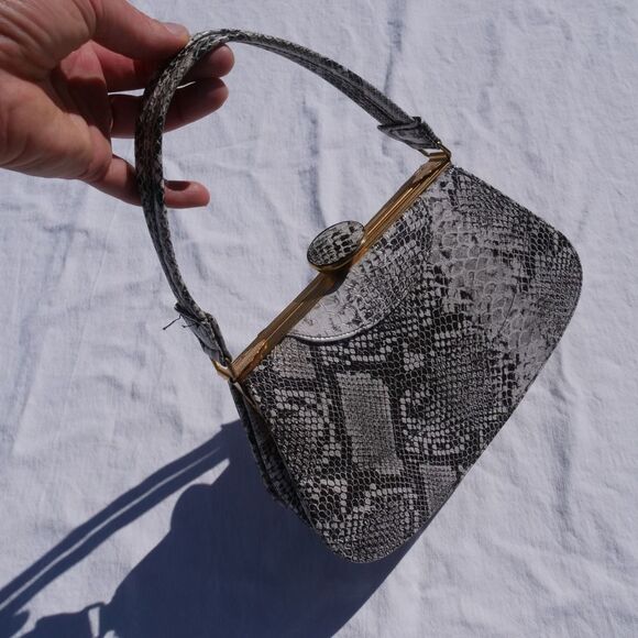 Gorgeous 60s Faux Snakeskin Purse‎ - Picture 4 of 6